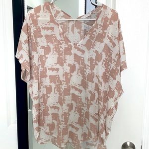 Flowy Lush Abstract Print Top (S)